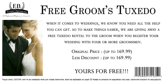 Free Groom Tux
