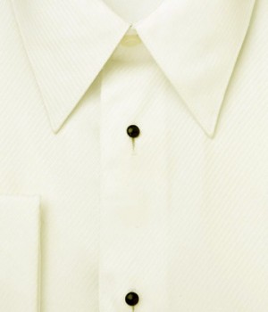 Ivory Microfiber Tuxedo Shirt
