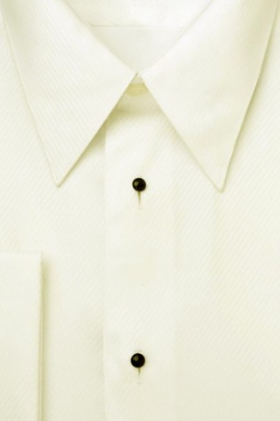 Ivory Microfiber Tuxedo Shirt