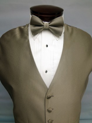 Champagne Herringbone Vest by Mel Howard