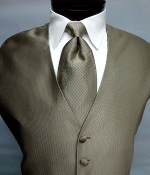 Champagne Herringbone Vest by Mel Howard