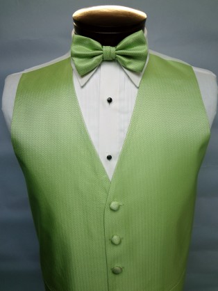 Lime Green Herringbone Vest by Cardi