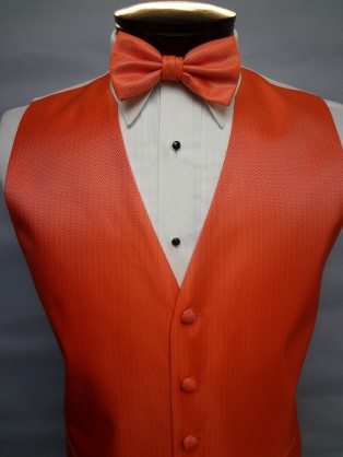 Tangerine Herringbone Vest by Cardi