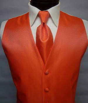 Tangerine Herringbone Vest by Cardi