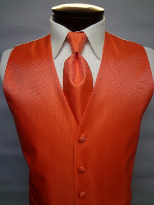 Tangerine Herringbone Vest by Cardi