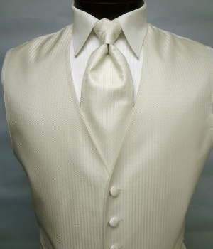 Ivory Herringbone Vest by Mel Howard