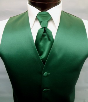 Hunter Green Satin Vest by Cardi