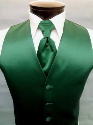 Hunter Green Satin Vest by Cardi