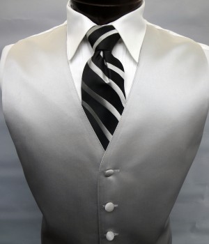 Platinum Satin Vest by Brandon Michael