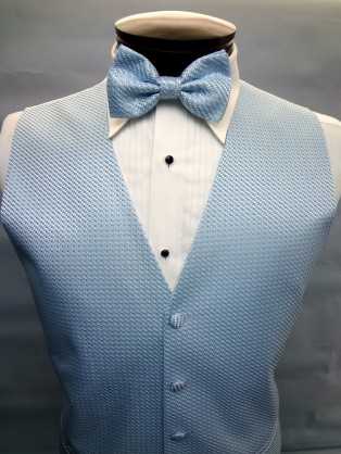 Powder Blue Venetian Vest by Cardi