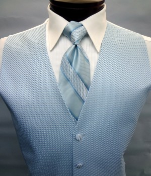 Powder Blue Venetian Vest by Cardi