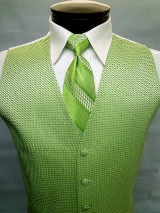 Lime Green Venetian Vest by Cardi