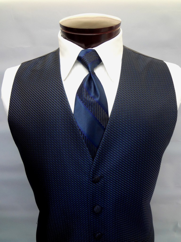 Navy Blue Venetian Vest by Cardi : Formal Dimensions