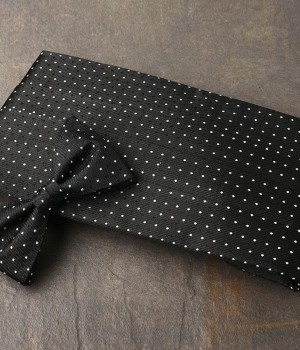 Black Dot Pattern Cummerbund & Bow Tie Set