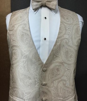 Champagne Paisley Vest