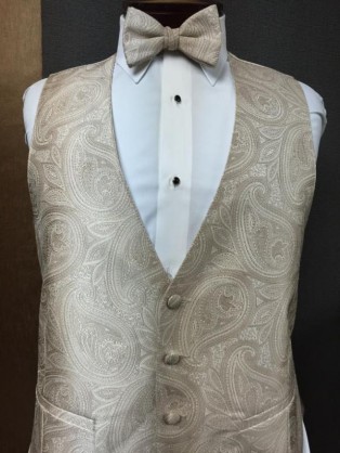 Champagne Paisley Vest