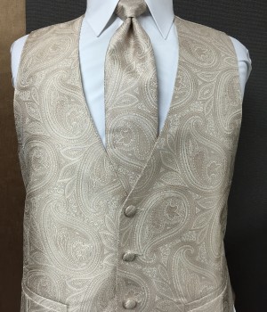 Champagne Paisley Vest