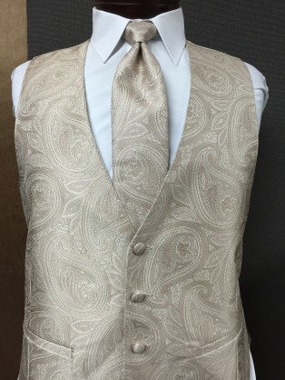 Champagne Paisley Vest