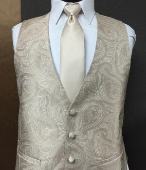 Champagne Paisley Vest