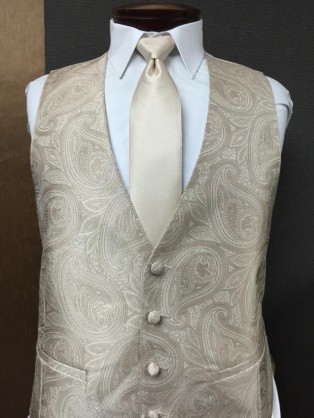 Champagne Paisley Vest