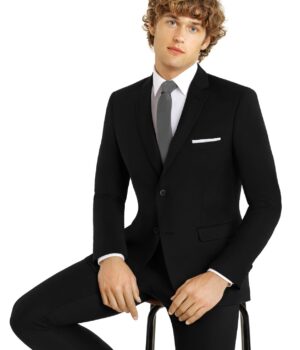 Two Button Black Suit by Couture